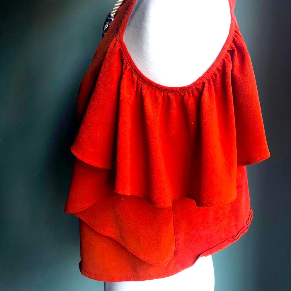 Off-the Shoulder Ruffle-Sleeved Top - Picture 3 of 4